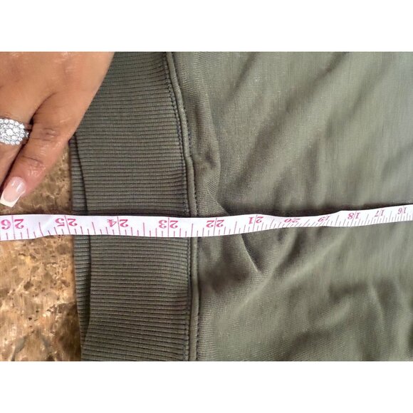 Free People Women’s Olive Green Graphic Sweatshirt Cotton & Polyester Crewneck S - Picture 6 of 9